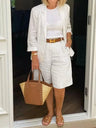 Zomerse Set met Korte Broek en Licht Jasje – Fris & Modern – Solveigne