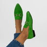 Suèdelook Dames Loafers Met Gespdetail En Spitse Neus