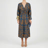 A-lijn Maxi Jurk met Botanische Print en Diepe V-hals – Elegant & Feestelijk – Sylvaure