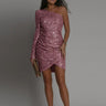 Paillettenjurk met One-Shoulder Hals en Tulip-zoom – Glamoureus & Feestelijk – Sylviane