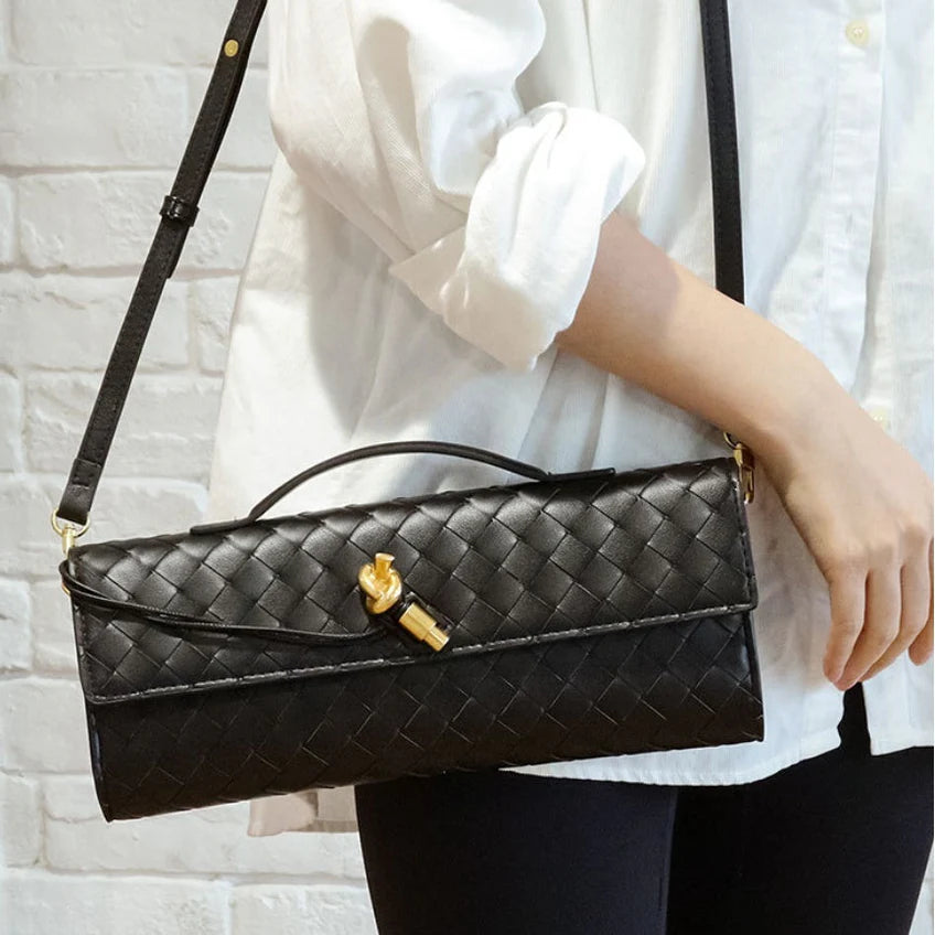 Dames Geweven Schoudertas – Compact & Elegant – Ysaline