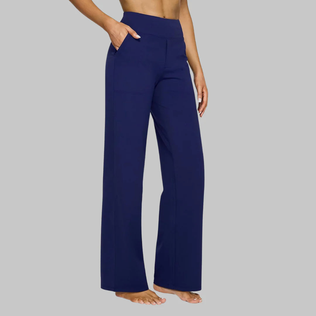 Comfort Fit Broek met Zachte Stretch en Brede Tailleband – Soepel & Veelzijdig – Tess