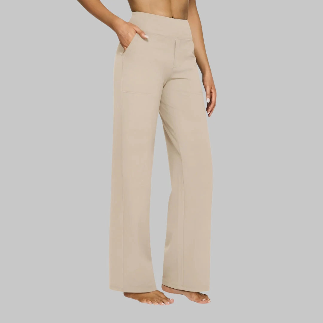 Comfort Fit Broek met Zachte Stretch en Brede Tailleband – Soepel & Veelzijdig – Tess