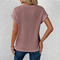 Gebreide Top met Twist-Detail en Wafelstructuur – Comfortabel & Speels – Tressine