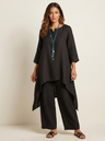 Luchtige Tweedelige Dames Set met Asymmetrische Tuniek en Losse Broek
