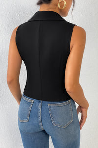 Dames Getailleerd Blazervest met Knopen – Elegant & Tijdloos – Vaéloria