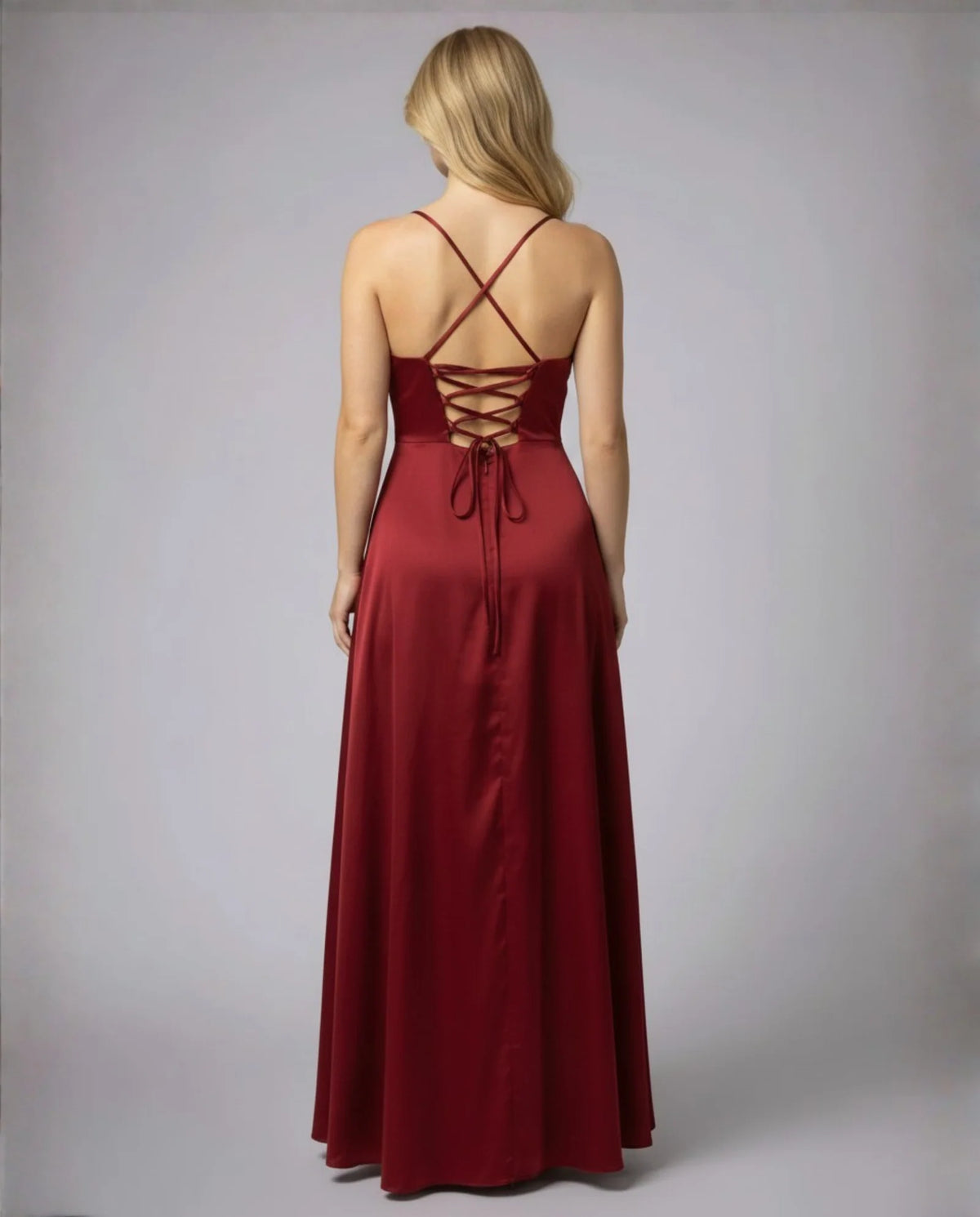 Dames Maxi Jurk met Hoge Split en Elegante Pasvorm – Stijlvol & Tijdloos – Vaésélisse