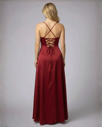 Dames Maxi Jurk met Hoge Split en Elegante Pasvorm – Stijlvol & Tijdloos – Vaésélisse