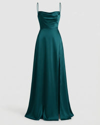 Dames Maxi Jurk met Hoge Split en Elegante Pasvorm – Stijlvol & Tijdloos – Vaésélisse