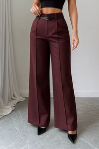 High-Waist Straight-Leg Broek met Regular Fit – Elegant & Veelzijdig – Veerle