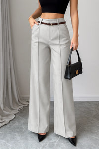 High-Waist Straight-Leg Broek met Regular Fit – Elegant & Veelzijdig – Veerle
