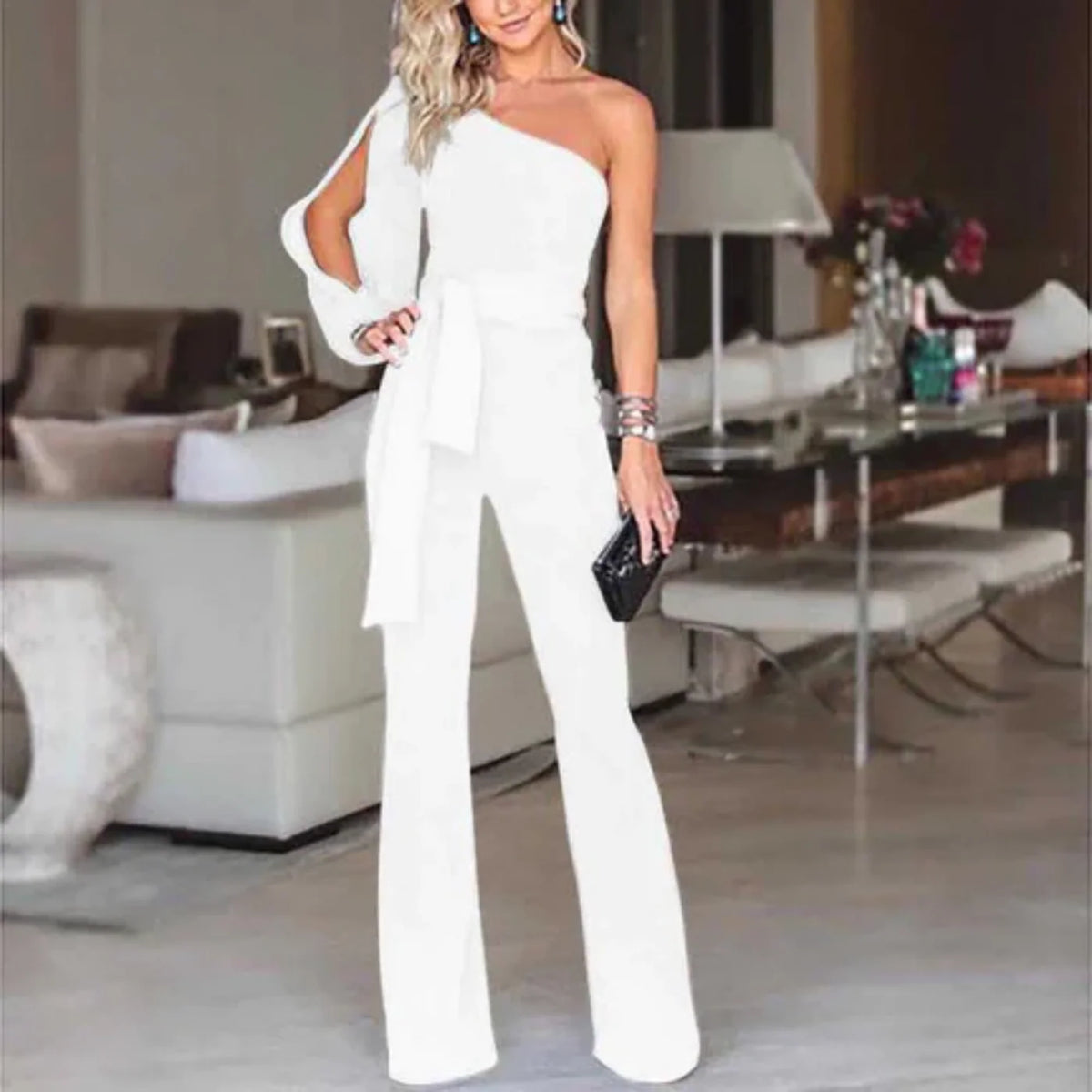 One-Shoulder Jumpsuit met Chic Ontwerp – Stijlvol & Feestelijk – Vénétia