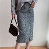 Dames Tweed Rok met Hoge Taille en Elegante Pasvorm – Klassiek & Verfijnd – Virelunea