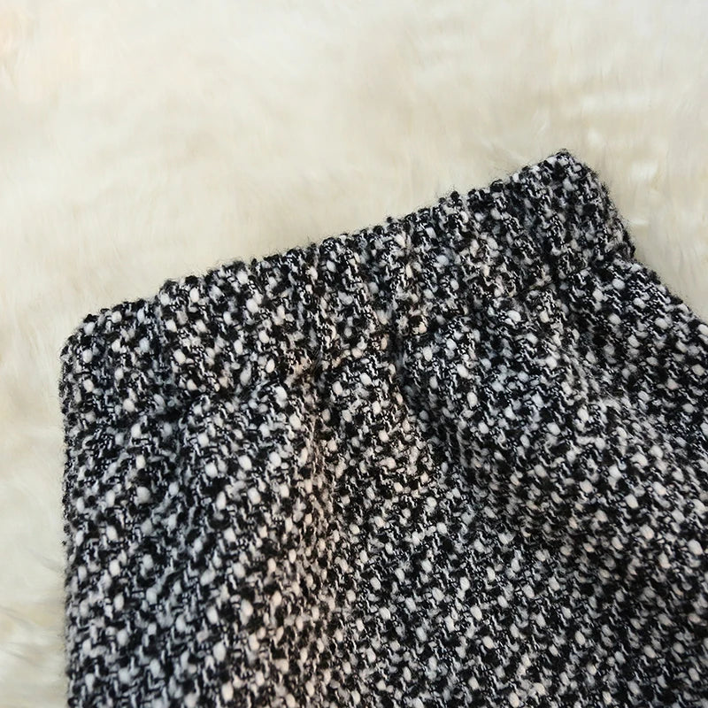 Dames Tweed Rok met Hoge Taille en Elegante Pasvorm – Klassiek & Verfijnd – Virelunea