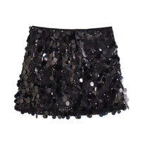 Dames Pailletten Minirok met Sprankelende Afwerking en Slim Fit Pasvorm – Glamoureus & Trendy – Vyrelisse