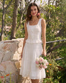 Witte A-lijn Rok met Kant en Chiffon Look – Romantisch & Vrouwelijk – Wieteke