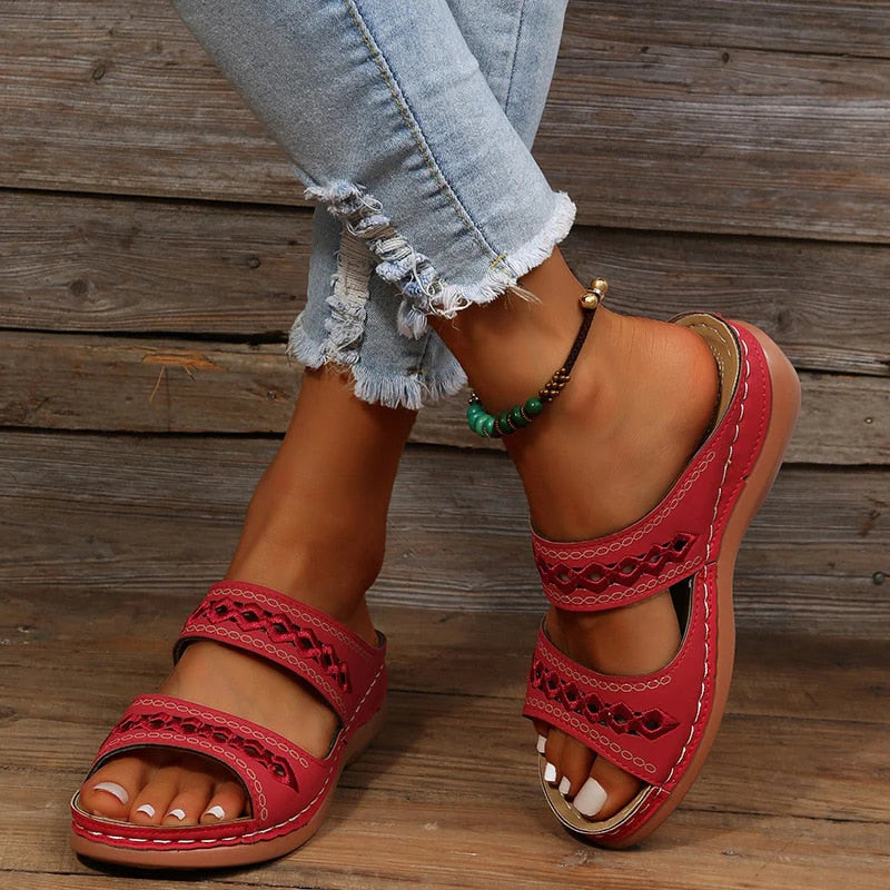 Boho Sandalen met Ondersteunende Schokabsorberende Zool – Comfortabel & Elegant – Wilma