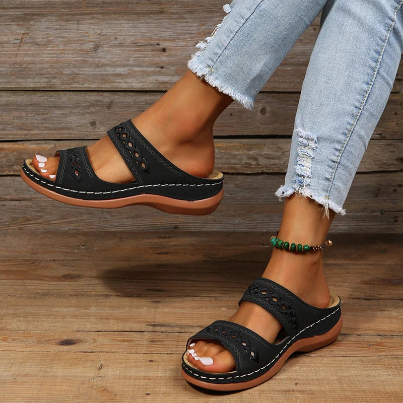 Boho Sandalen met Ondersteunende Schokabsorberende Zool – Comfortabel & Elegant – Wilma