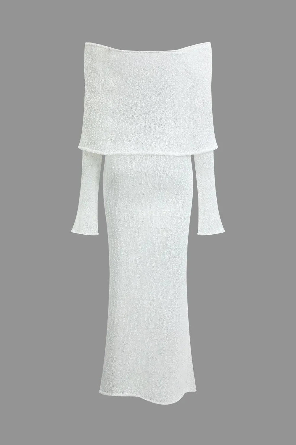 Off-shoulder Gebreide Maxi Jurk – Zacht & Elegant – Fleur