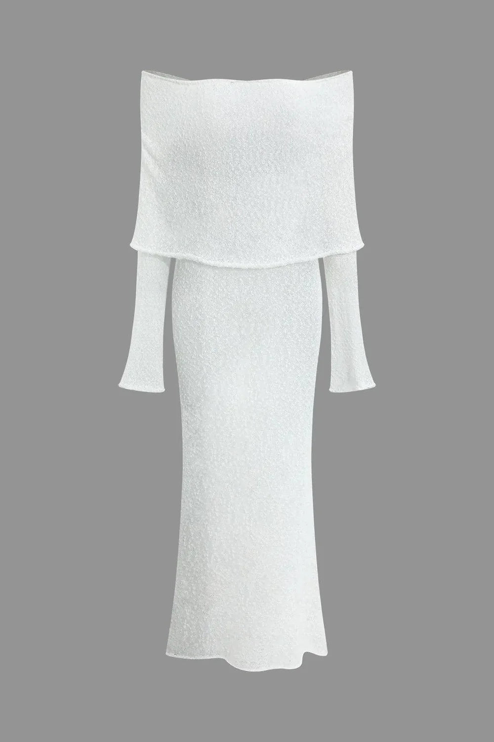 Off-shoulder Gebreide Maxi Jurk – Zacht & Elegant – Fleur