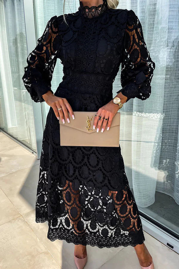 Romantische Elegante Midi Jurk – Tijdloos & Vrouwelijk – Xavérisse