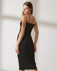 Cami Maxi Jurk met Structuur – Elegant & Verfijnd – Xélianne