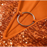 Glitter Mini Jurk met V-Hals en Wijde Mouwen – Feestelijk & Elegant – Yséllane
