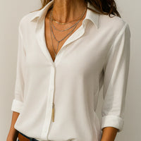 Damesblouse met Knoopjes en Kraag – Tijdloos & Elegant – Ysoria