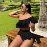 Dames one shoulder badpak met ruches – elegant & vrouwelijk – Zirelune